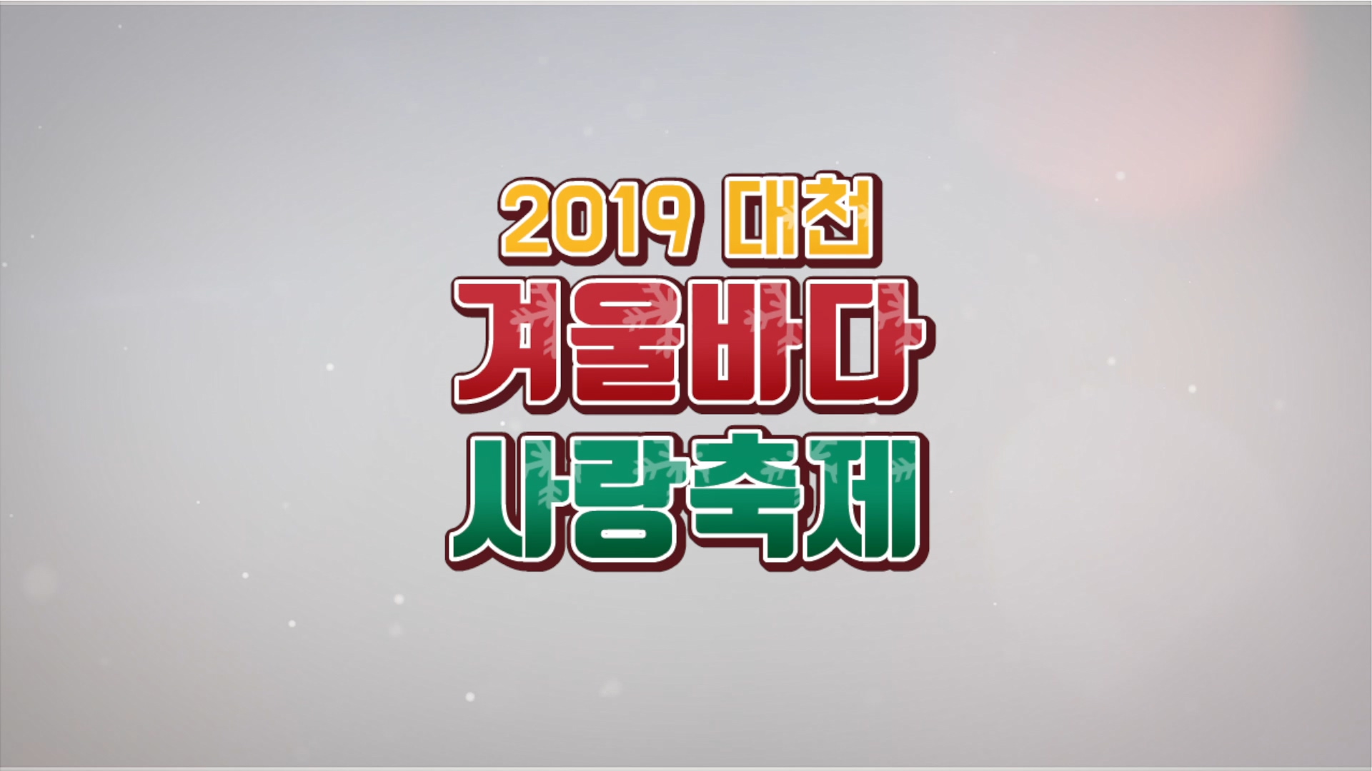 2019년 대천 겨울바다 사랑축제